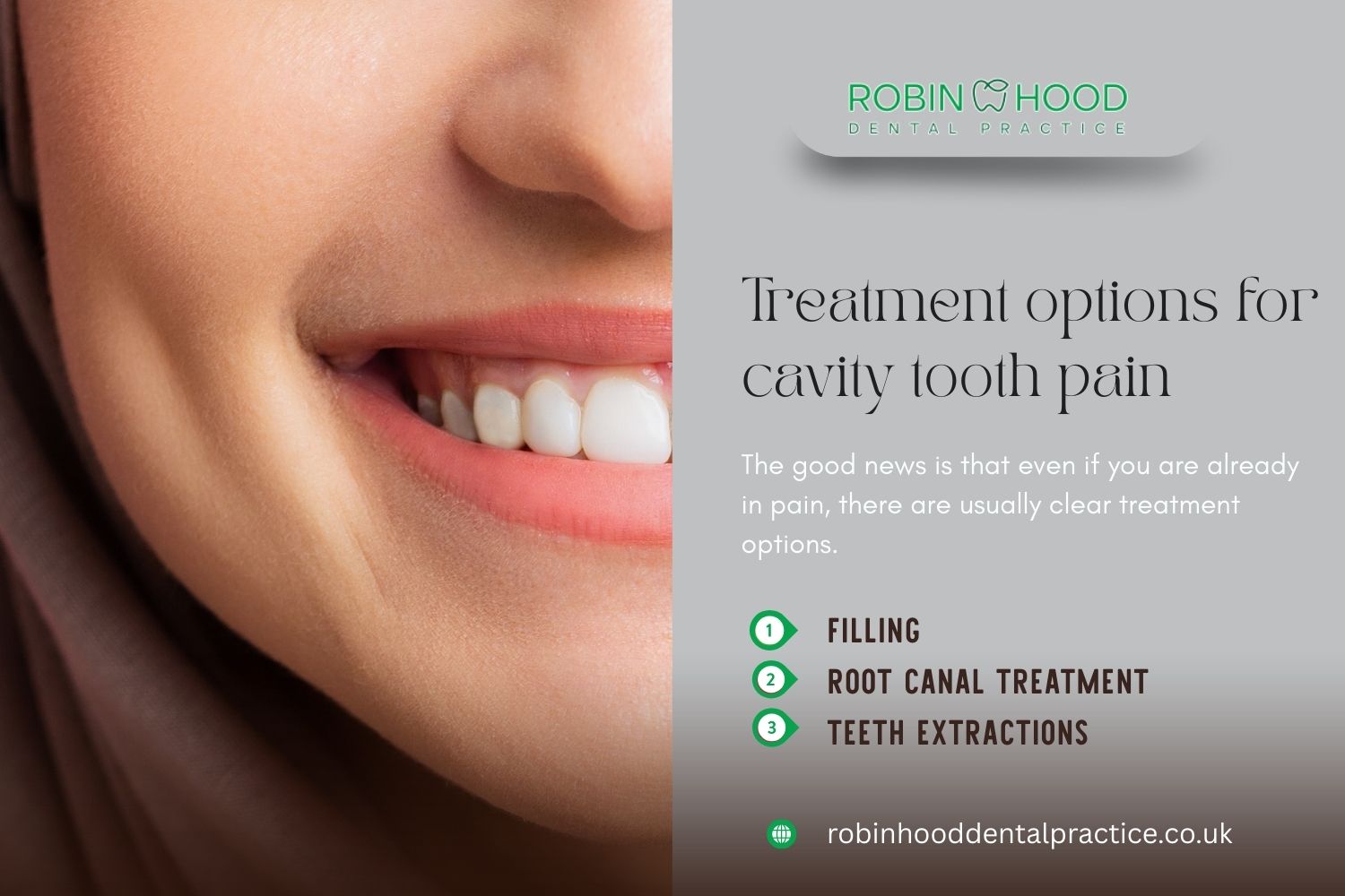 Treatment options for cavity tooth pain